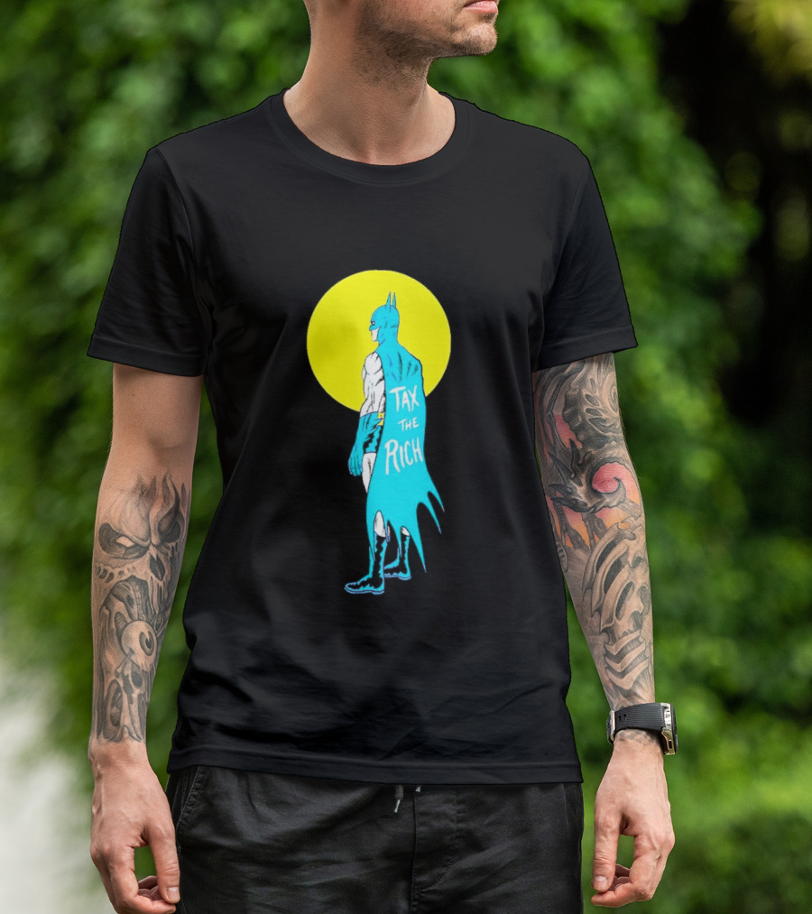 Tax The Rich Batman Yellow Moon T-Shirt