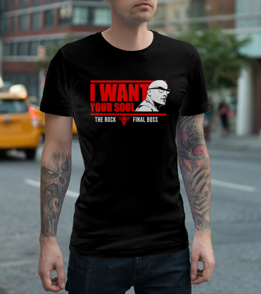 I Want Your Soul The Rock Final Boss Brahma Bull T-Shirt