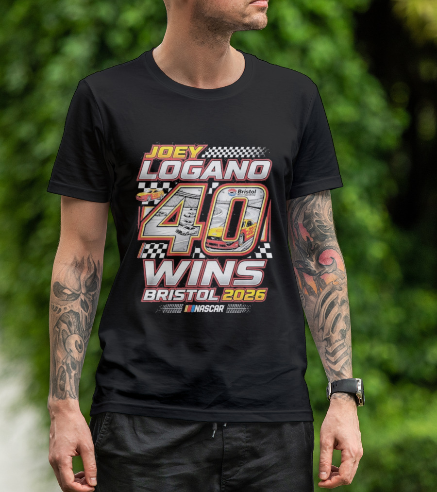 Joey Logano 40 Wins Bristol 2026 NASCAR T-Shirt