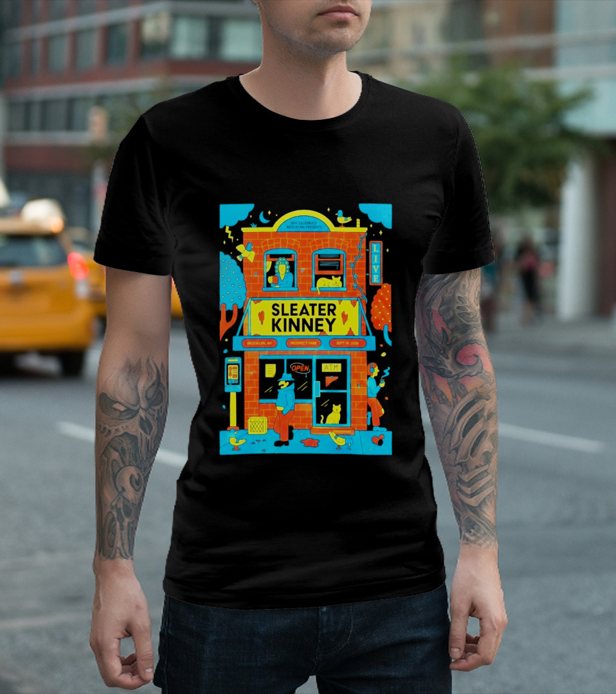 Sleater Kinney Live Brooklyn NY Prospect Park Sept 19 2026 T-Shirt