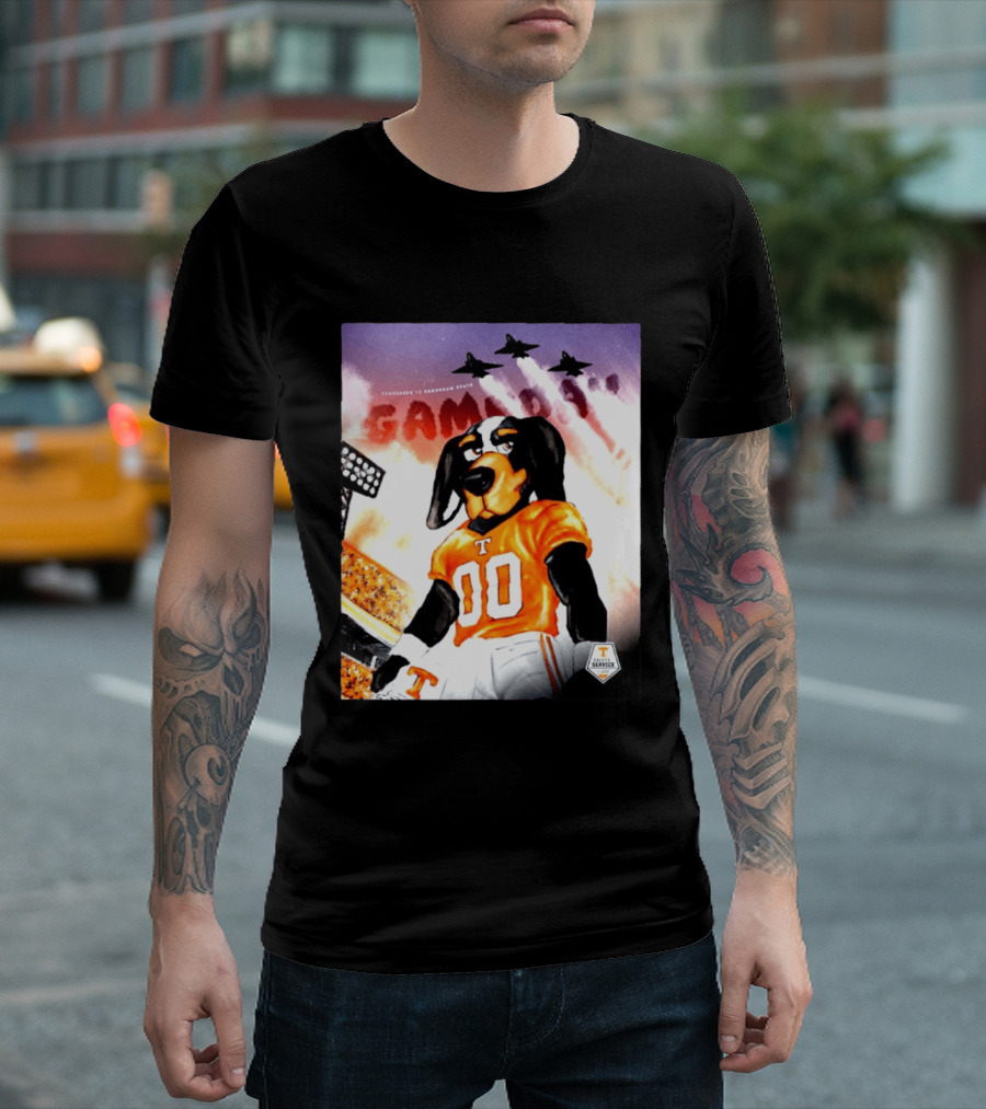 Tennessee Volunteers Smokey 00 Game Day Jets Flyover Stadium Lights T-Shirt