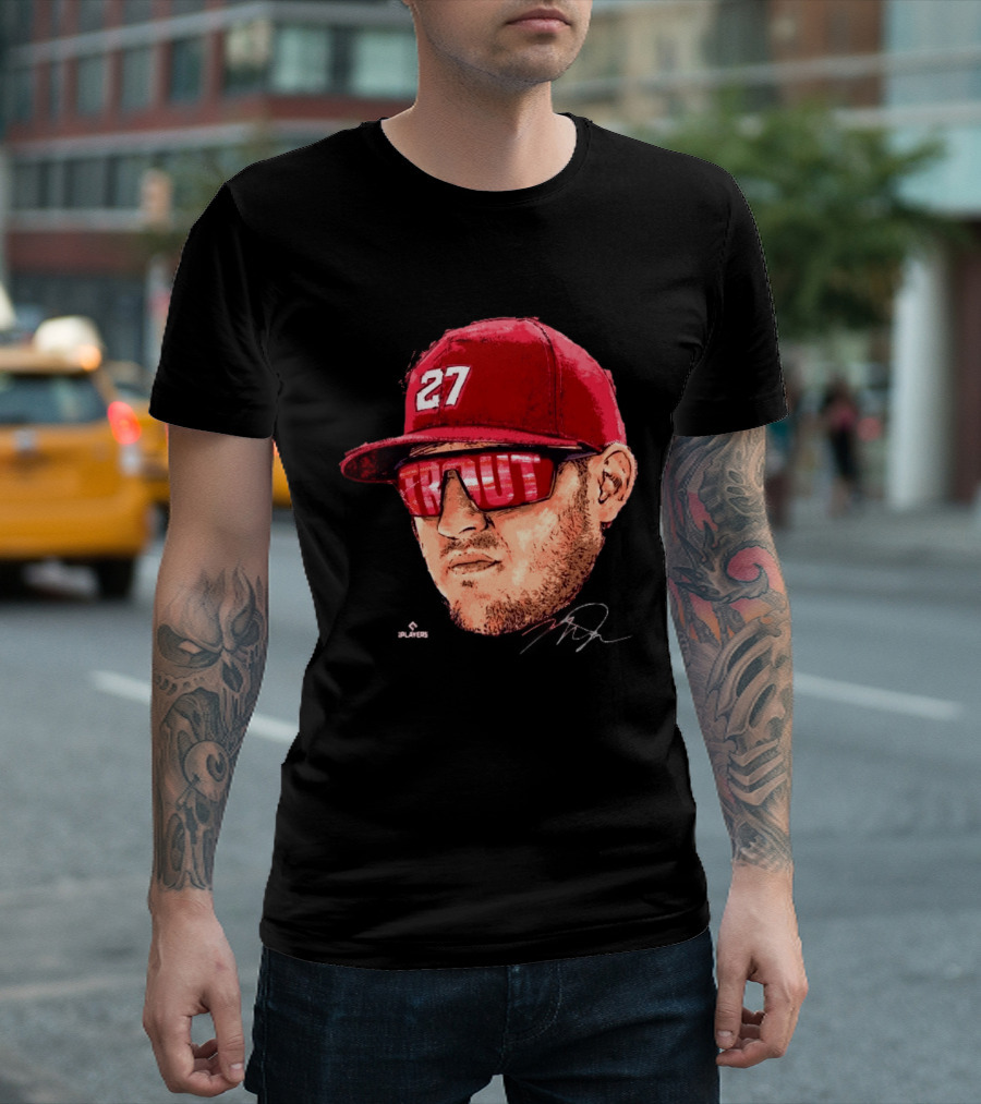 Mike Trout Los Angeles 27 Hat Reflective Sunglasses T-Shirt