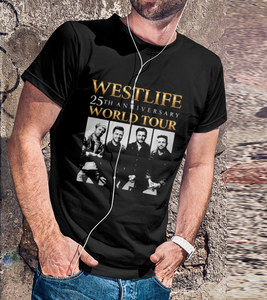 Westlife 25th Anniversary World Tour 2026 Schedule T-Shirt