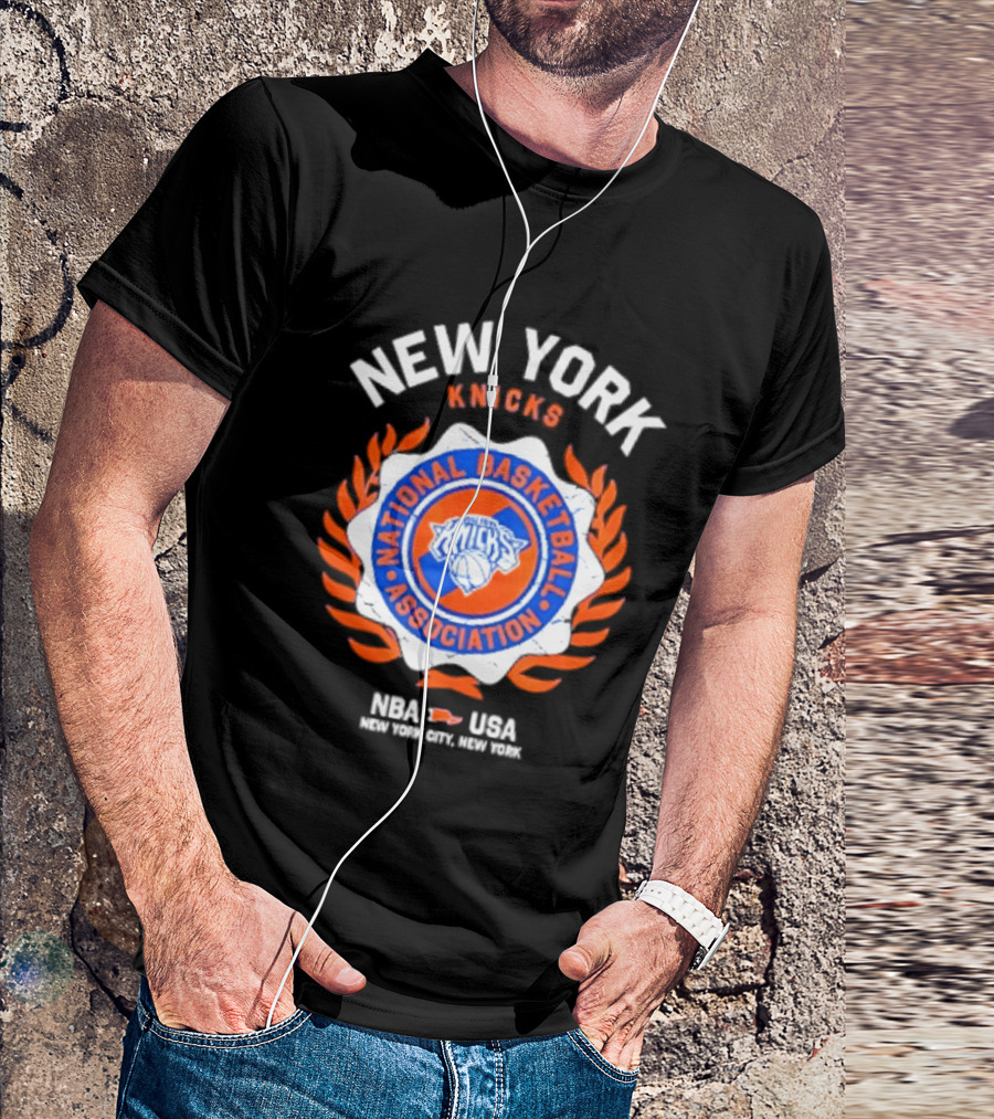 New York Knicks NBA USA National Basketball Association Laurel Crest 2026 T-Shirt
