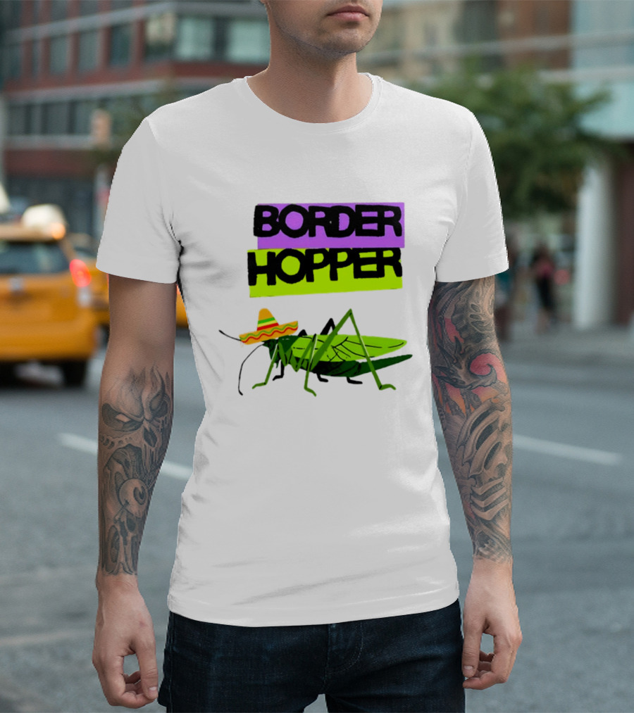 Border Hopper Sombrero Grasshopper T-Shirt
