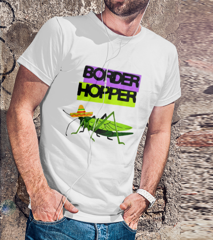 Border Hopper Sombrero Grasshopper T-Shirt