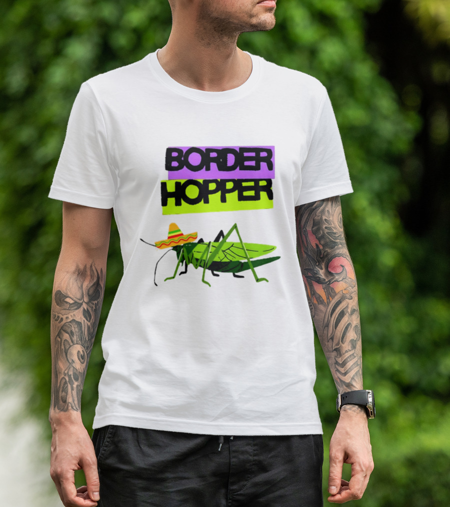 Border Hopper Sombrero Grasshopper T-Shirt