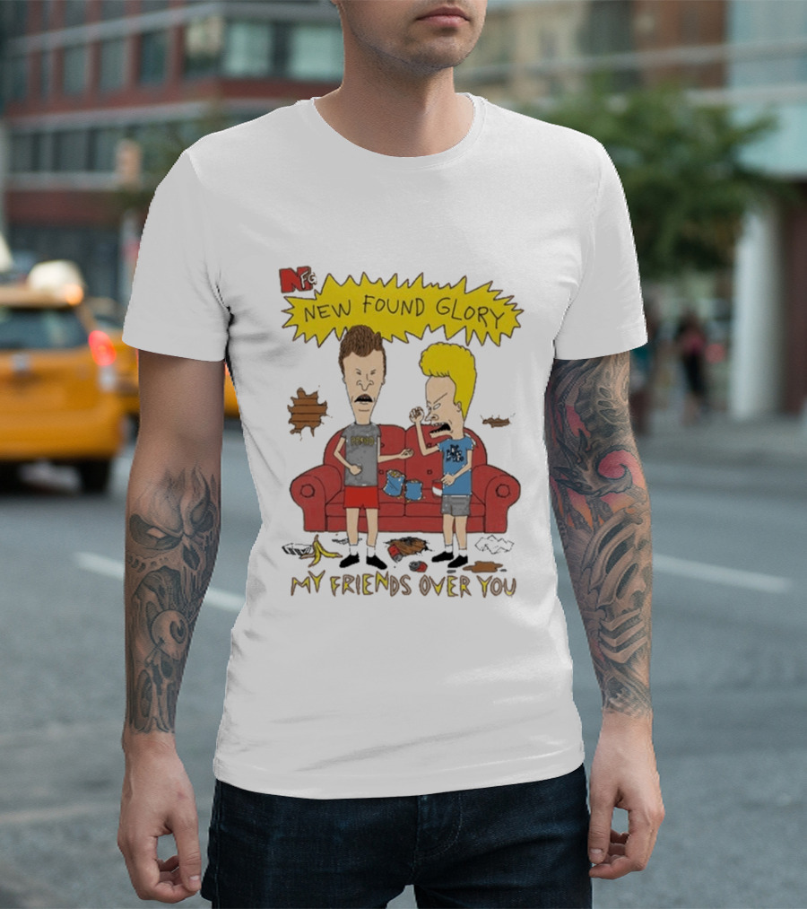 New Found Glory My Friends Over You Cartoon Characters Couch Scene T-Shirt