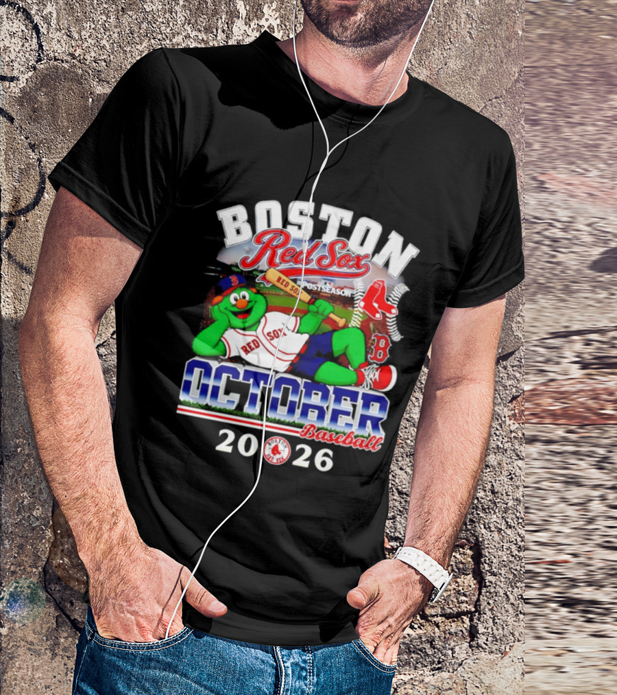 Boston Red Sox 2026 October Postseason Baseball T-Shirt