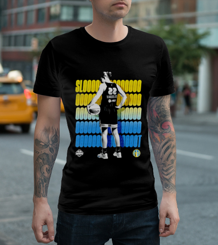 Chicago Sky Courtney Vandersloot Slooty 22 Blue Yellow Basketball T-Shirt