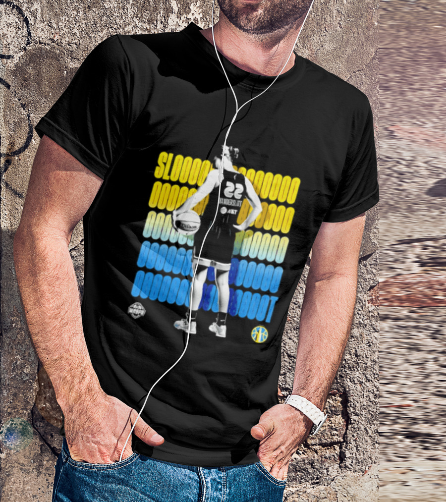 Chicago Sky Courtney Vandersloot Slooty 22 Blue Yellow Basketball T-Shirt