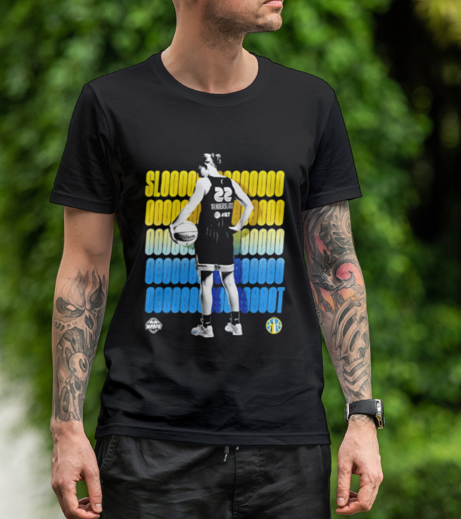 Chicago Sky Courtney Vandersloot Slooty 22 Blue Yellow Basketball T-Shirt