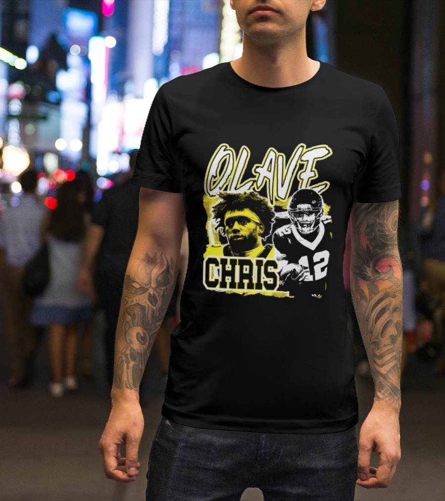 Chris Olave 12 New Orleans Saints Football Player Two Sided T-Shirt