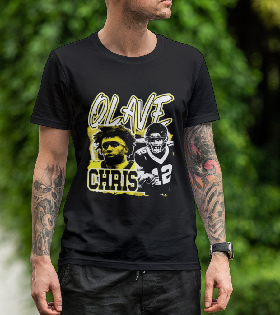 Chris Olave 12 New Orleans Saints Football Player Two Sided T-Shirt