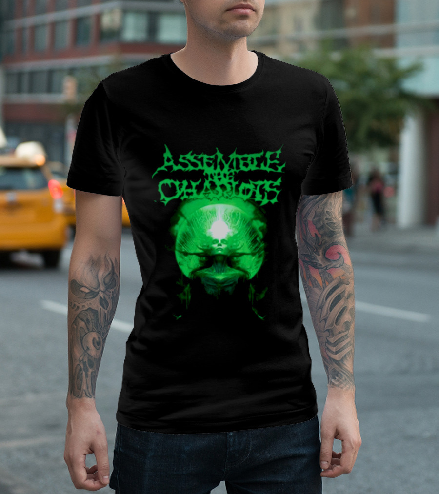 Indiemerchstore Assemble The Chariots Green Divine Glowing Entity T-Shirt