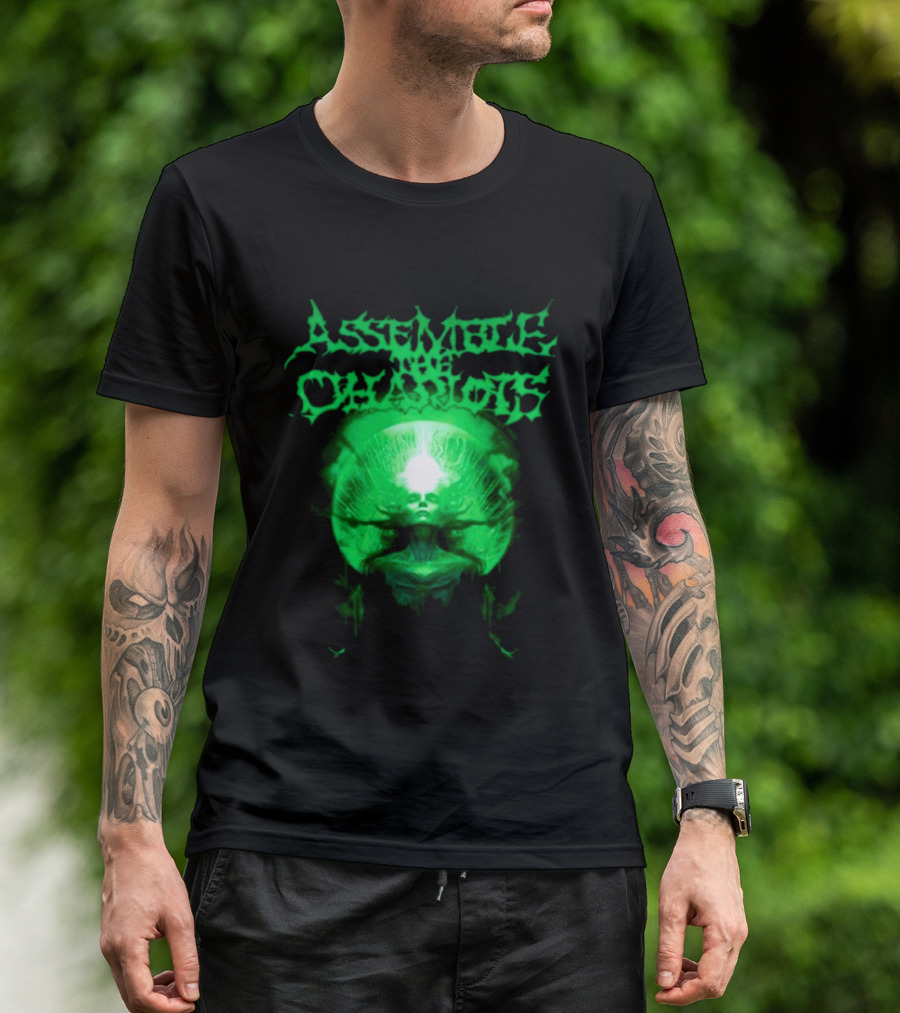 Indiemerchstore Assemble The Chariots Green Divine Glowing Entity T-Shirt