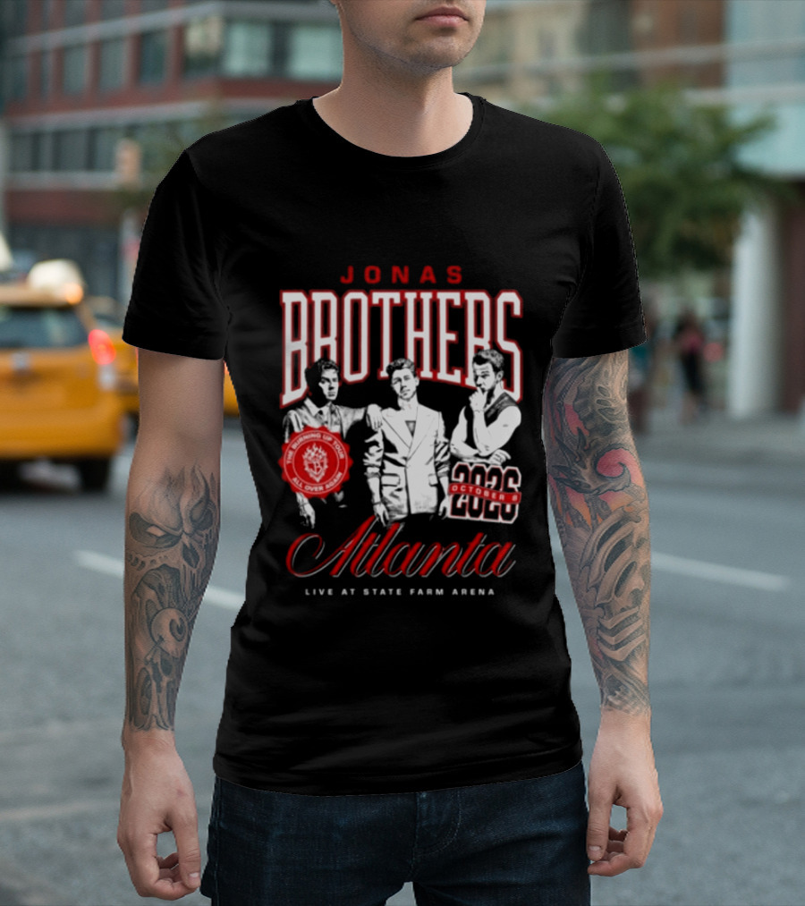 Jonas Brothers Atlanta State Farm Arena 2024 October Live Burning Up All Over Again T-Shirt