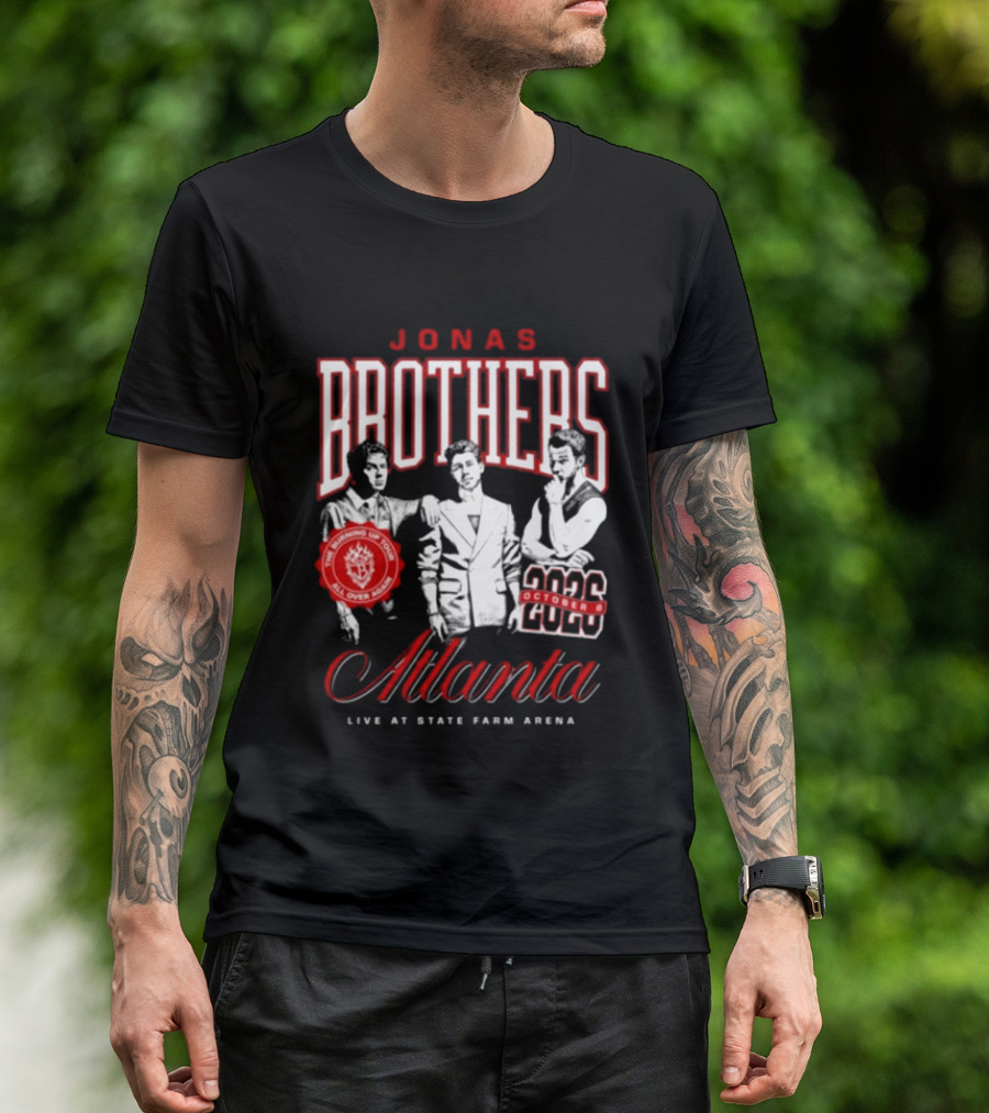 Jonas Brothers Atlanta State Farm Arena 2024 October Live Burning Up All Over Again T-Shirt