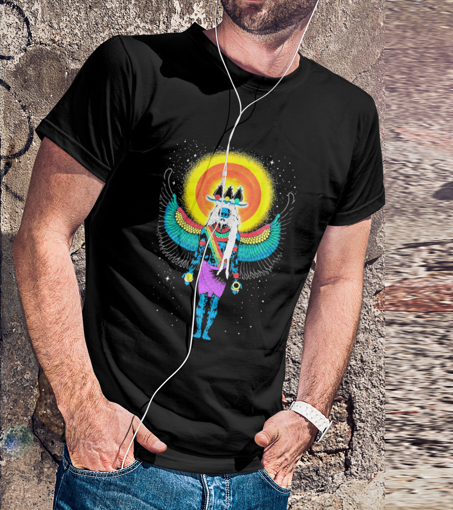 Major Lazer Swizz Beatz Psychedelic Ancient Egyptian Winged Sunburst Deity T-Shirt