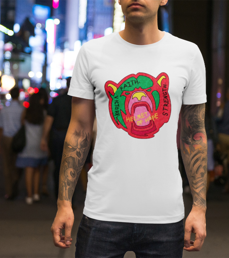 Helmet Of Hope Faith Victory Strength Baylor Football Bear T-Shirt