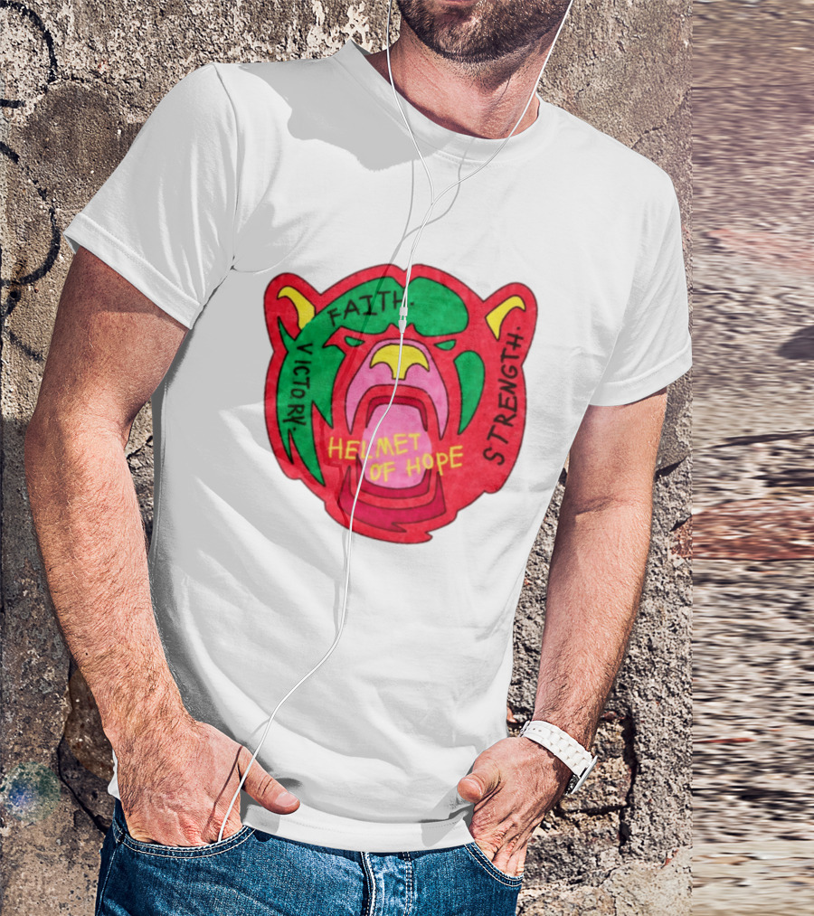 Helmet Of Hope Faith Victory Strength Baylor Football Bear T-Shirt