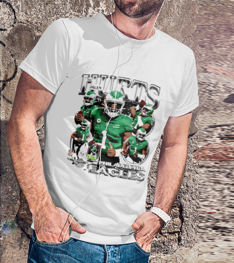 Jalen Hurts Philadelphia Eagles 2026 Hurts Player Collage T-Shirt