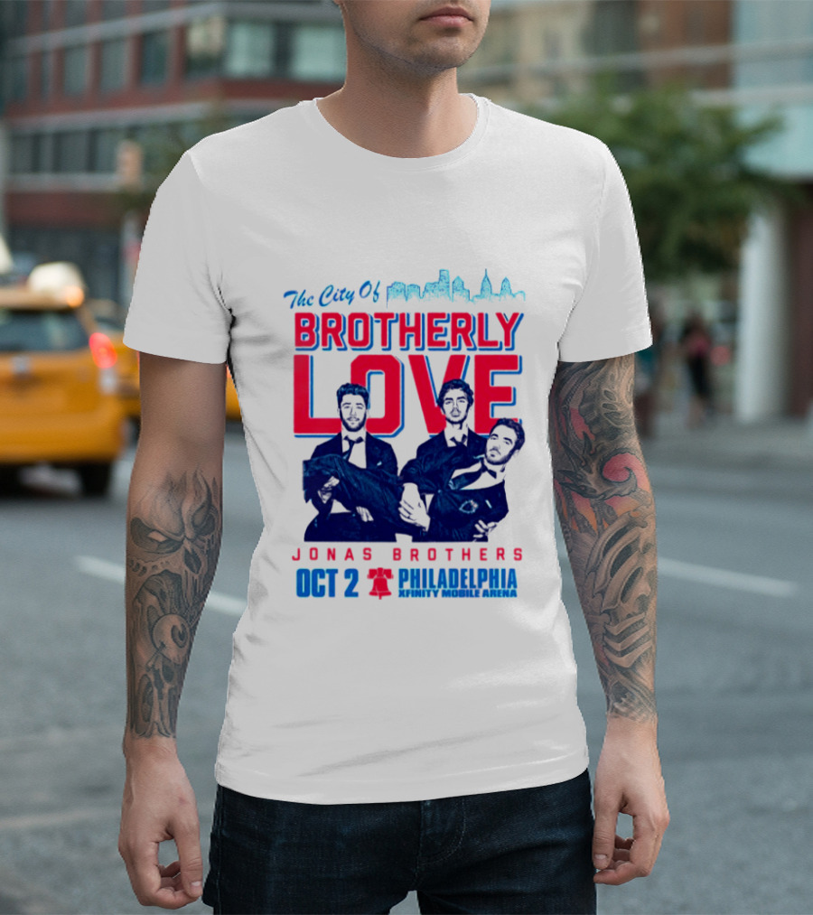 Jonas Brothers The City Of Brotherly Love Philadelphia Oct 7 Xfinity Live Arena T-Shirt