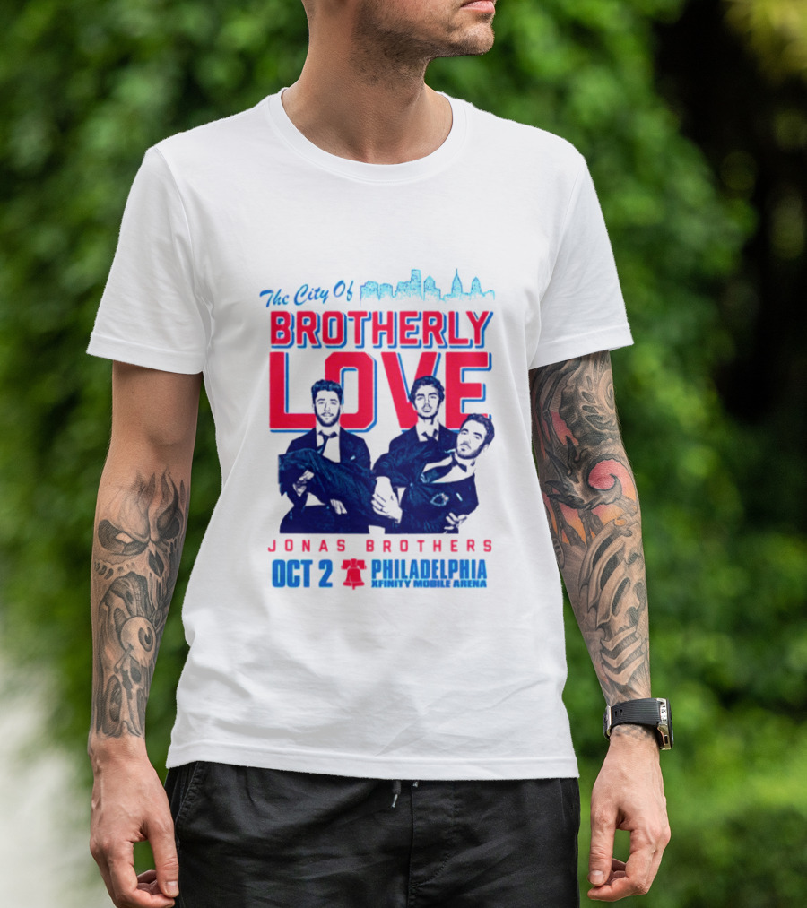 Jonas Brothers The City Of Brotherly Love Philadelphia Oct 7 Xfinity Live Arena T-Shirt