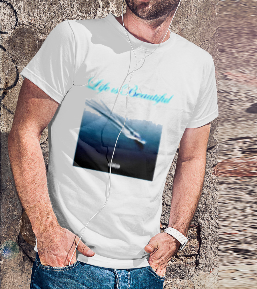 Life Is Beautiful Album White Larry June Shop T-Shirt