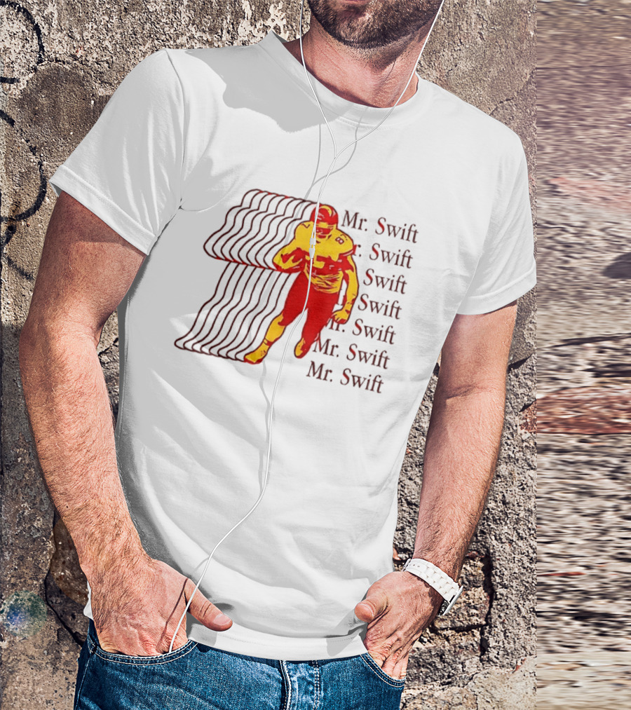 Mr. Swift 87 Kansas City Chiefs Football Player 2 Sided Back T-Shirt