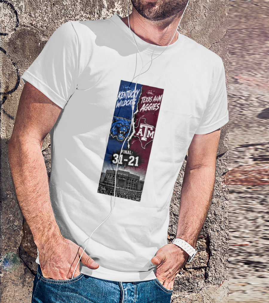 Kentucky Wildcats Vs Texas A&M Aggies Final 2026 Score 31 21 At Kyle Field T-Shirt
