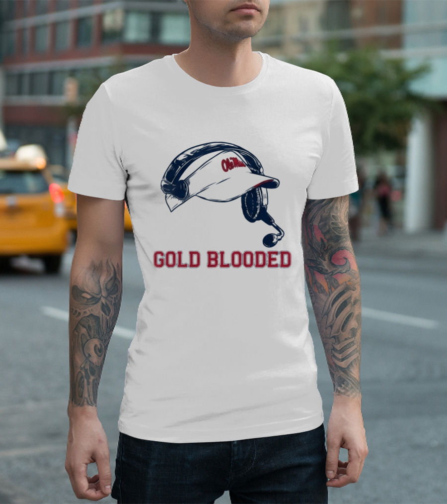Ole Miss Head Coach Visor Gold Blooded T-Shirt