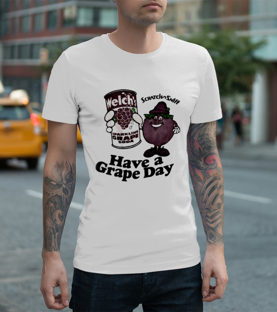 Welch's Scratch N Sniff Sparkling Grape Have A Grape Day T-Shirt