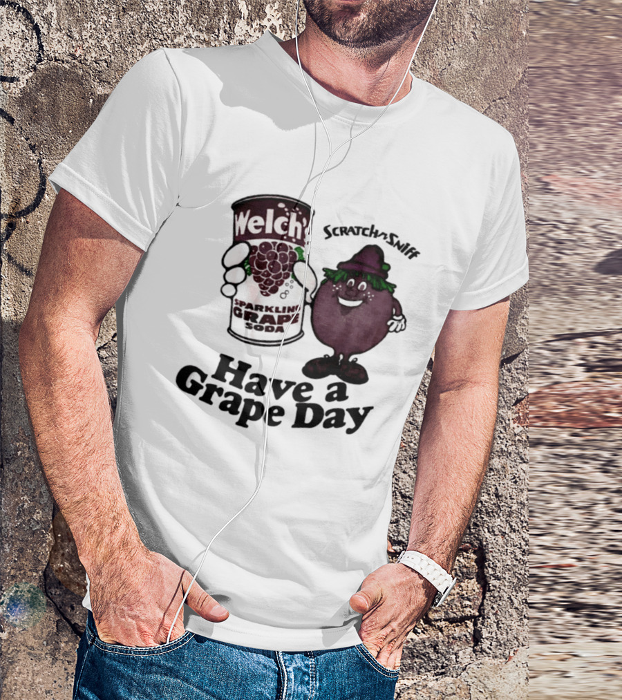 Welch's Scratch N Sniff Sparkling Grape Have A Grape Day T-Shirt