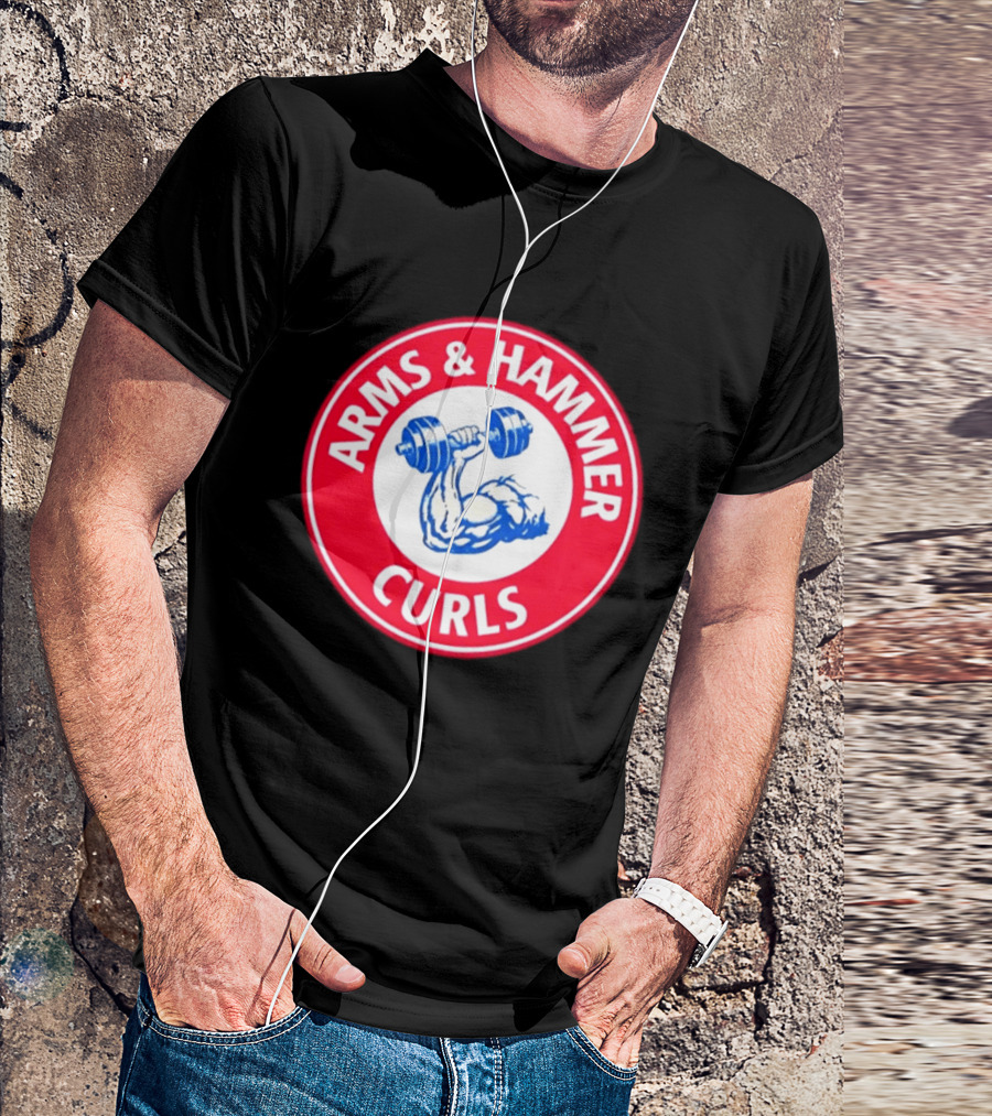 Arms And Hammer Curls Gym Weightlifting Dumbbell Muscle Training T-Shirt