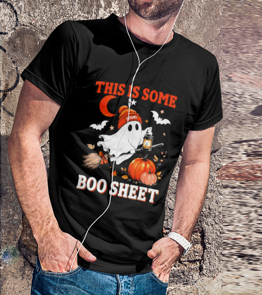 This Is Some Boo Sheet Spooky Ghost Lantern Pumpkin Halloween T-Shirt
