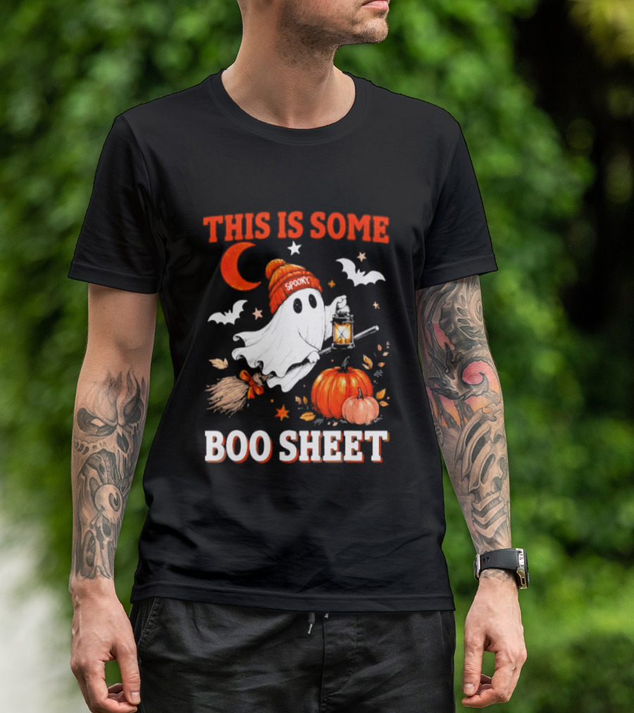 This Is Some Boo Sheet Spooky Ghost Lantern Pumpkin Halloween T-Shirt