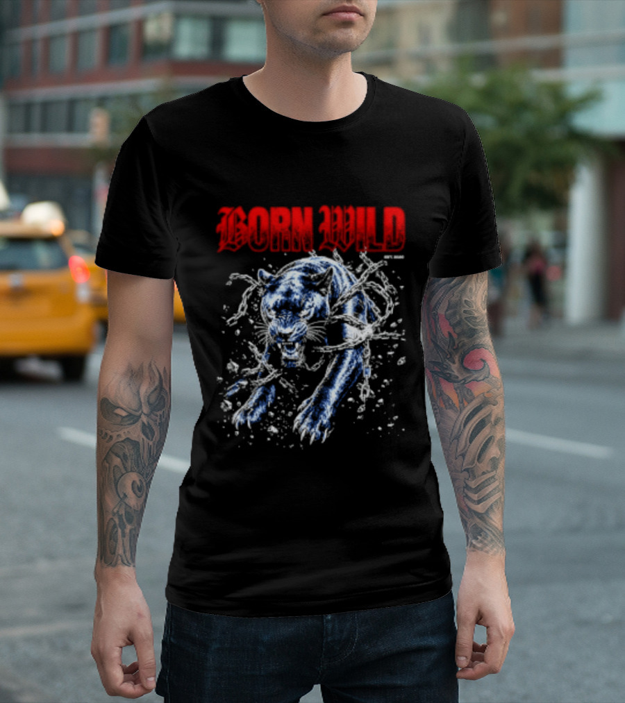 Born Wild Panther Urban Streetwear Athletic Supply T-Shirt