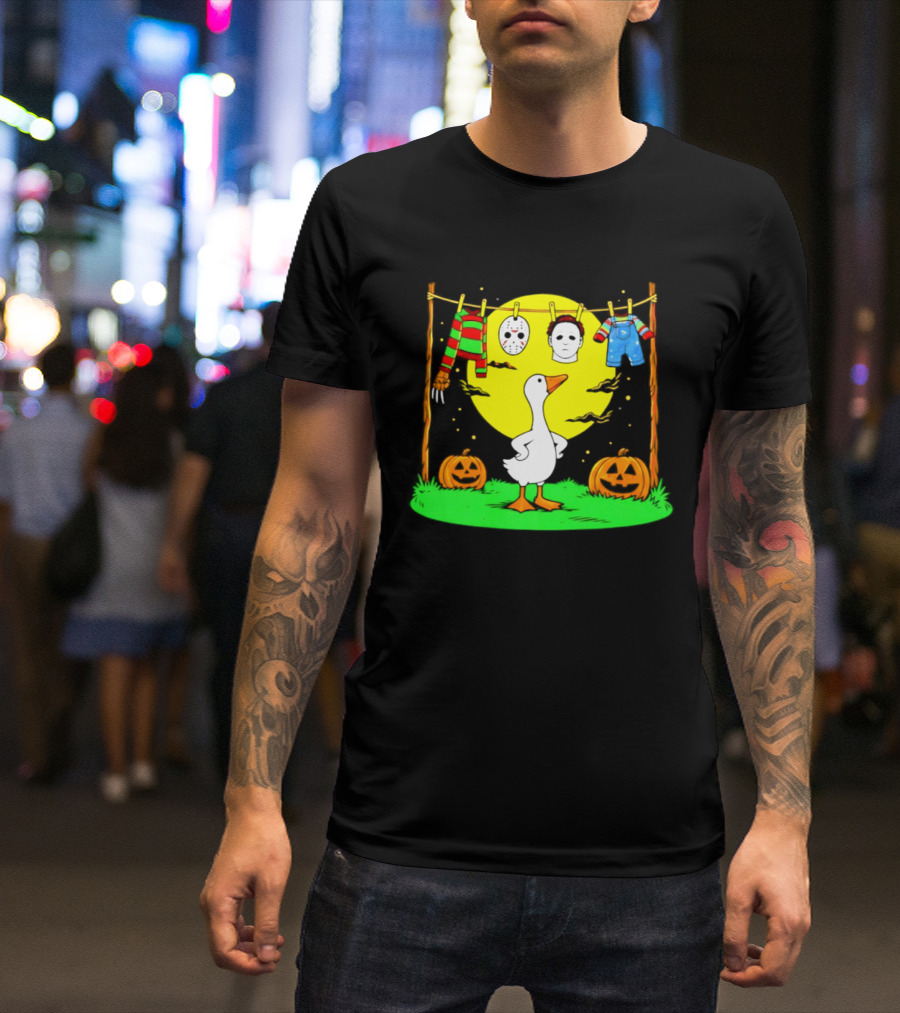 Goose Horror Halloween '26 Pumpkin Jason Freddy Chucky Outfits T-Shirt
