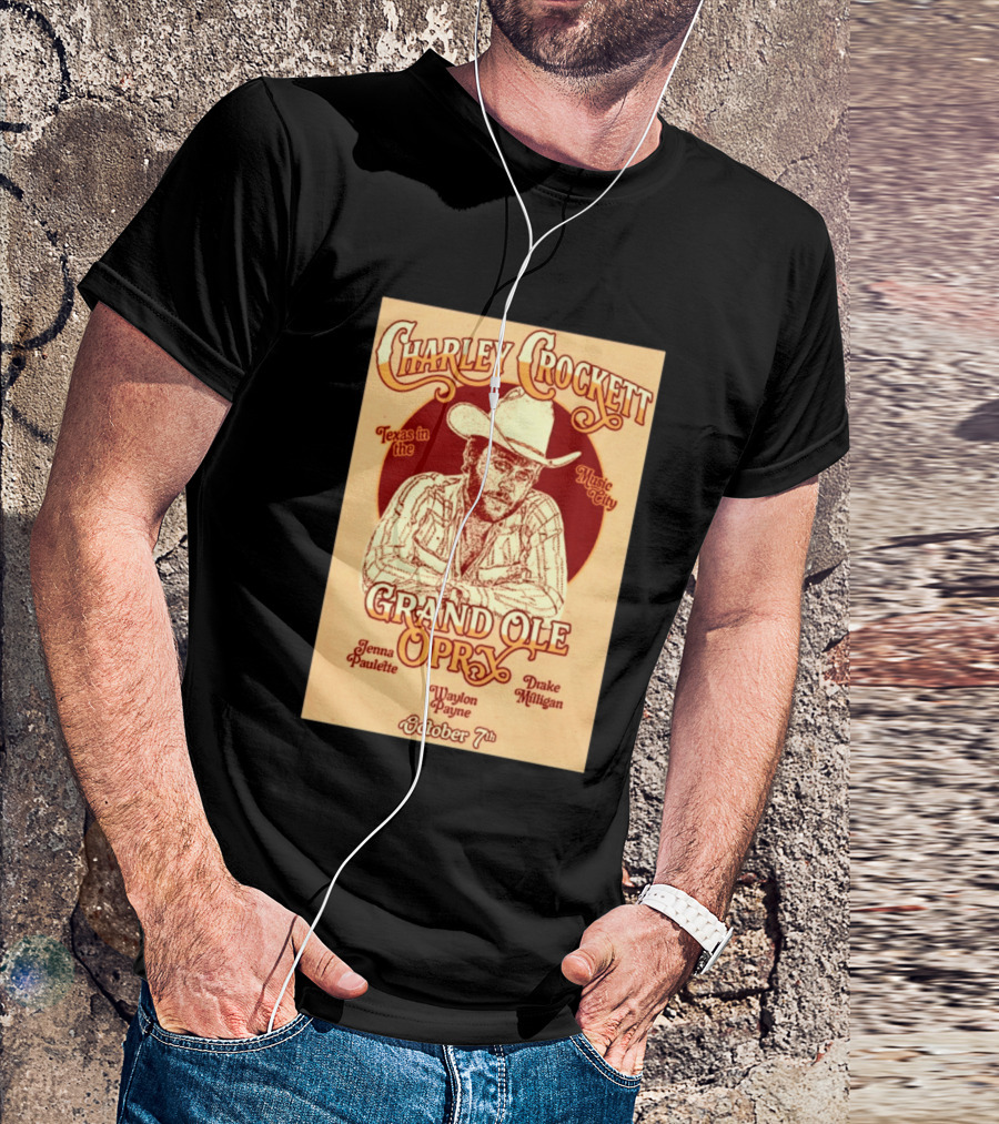 Charley Crockett Grand Ole Opry Nashville October 7 Texas In The Music City T-Shirt