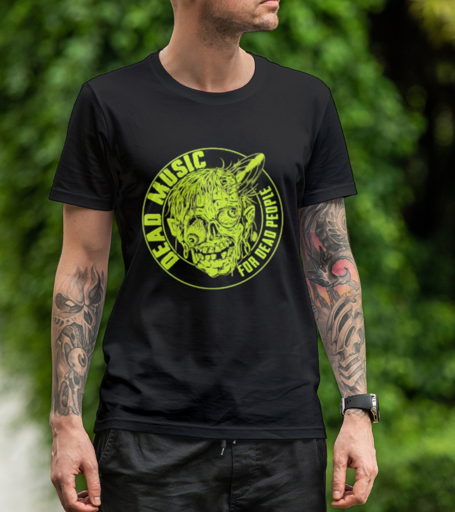 Zombie Vinyl Record Dead Music For Dead People T-Shirt