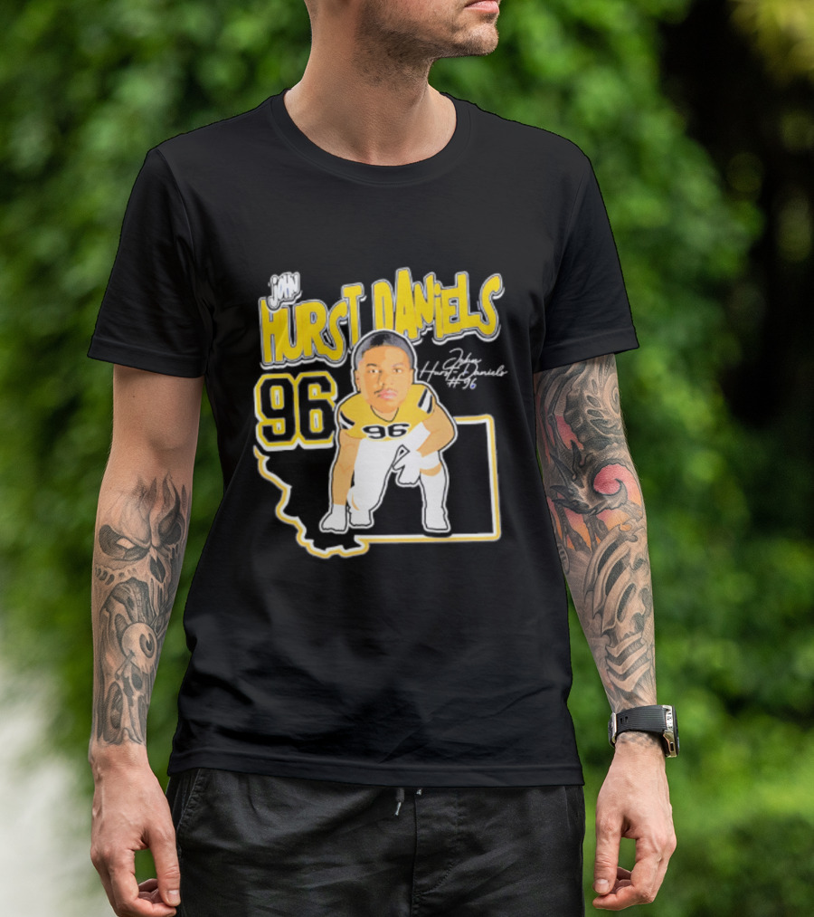 Montana State Bobcats 2026 Hurst Daniels 96 Player Caricature T-Shirt