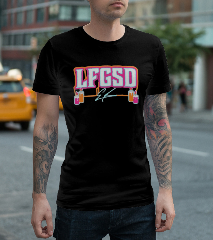 LFGSD Ethan San Diego Padres Candles T-Shirt