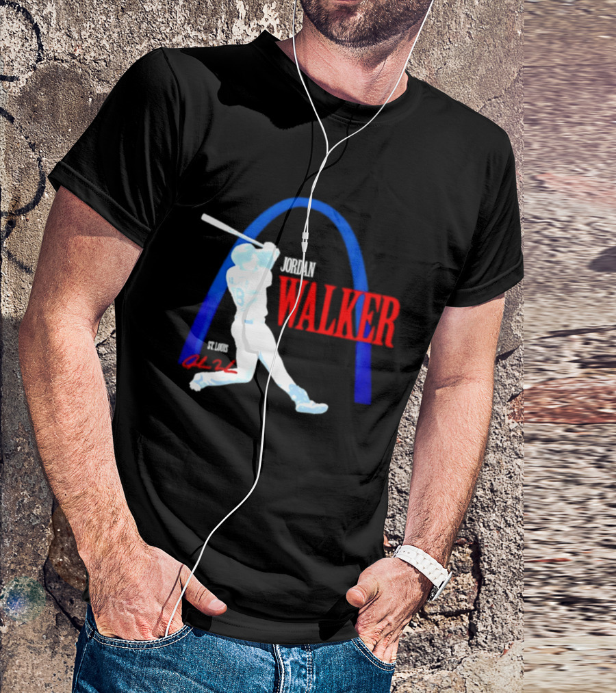 Jordan Walker St Louis Cardinals Gateway Arch Baseball Player T-Shirt