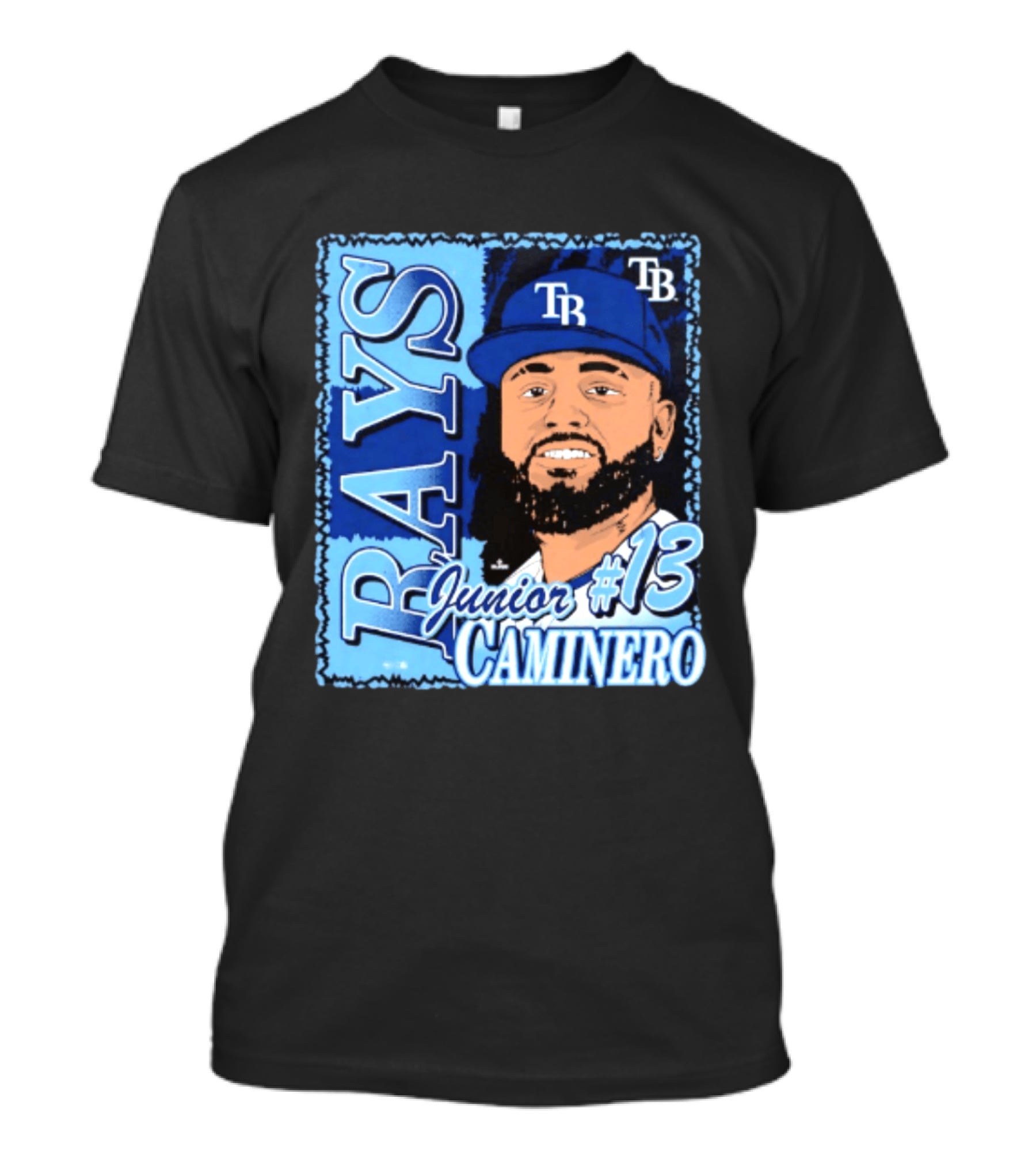 Junior Caminero #13 Tampa Bay Rays TB Player Profile T-Shirt
