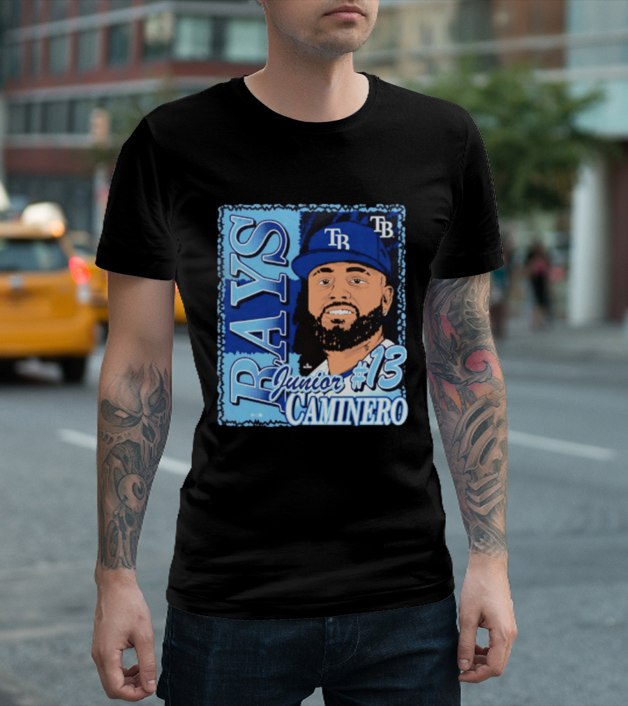 Junior Caminero #13 Tampa Bay Rays TB Player Profile T-Shirt