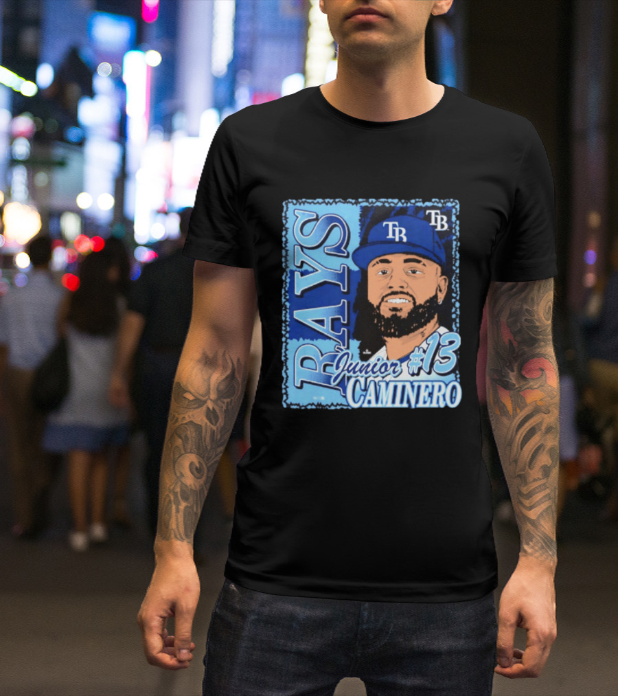Junior Caminero #13 Tampa Bay Rays TB Player Profile T-Shirt