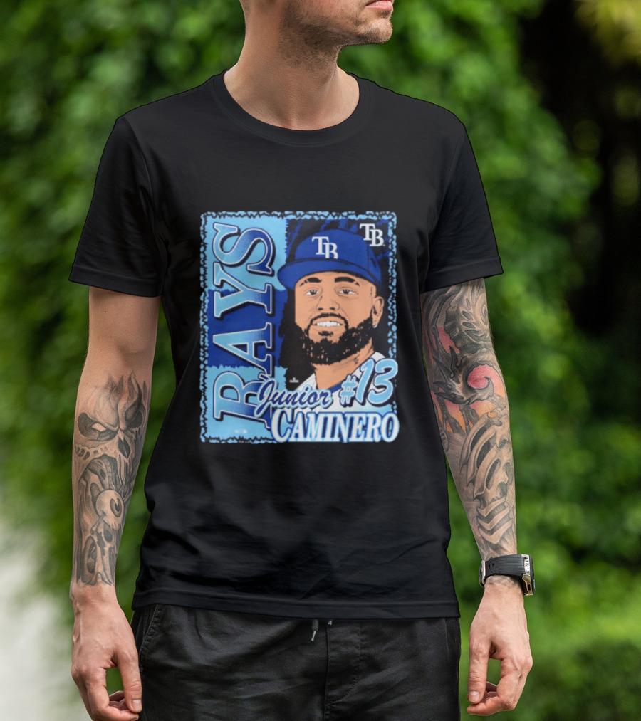 Junior Caminero #13 Tampa Bay Rays TB Player Profile T-Shirt