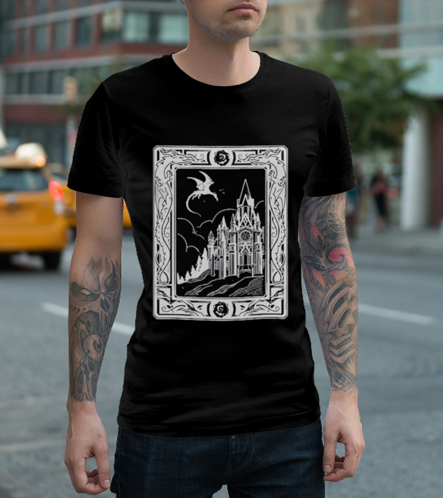 GeminiTay Castle Dragon Gothic Fantasy T-Shirt