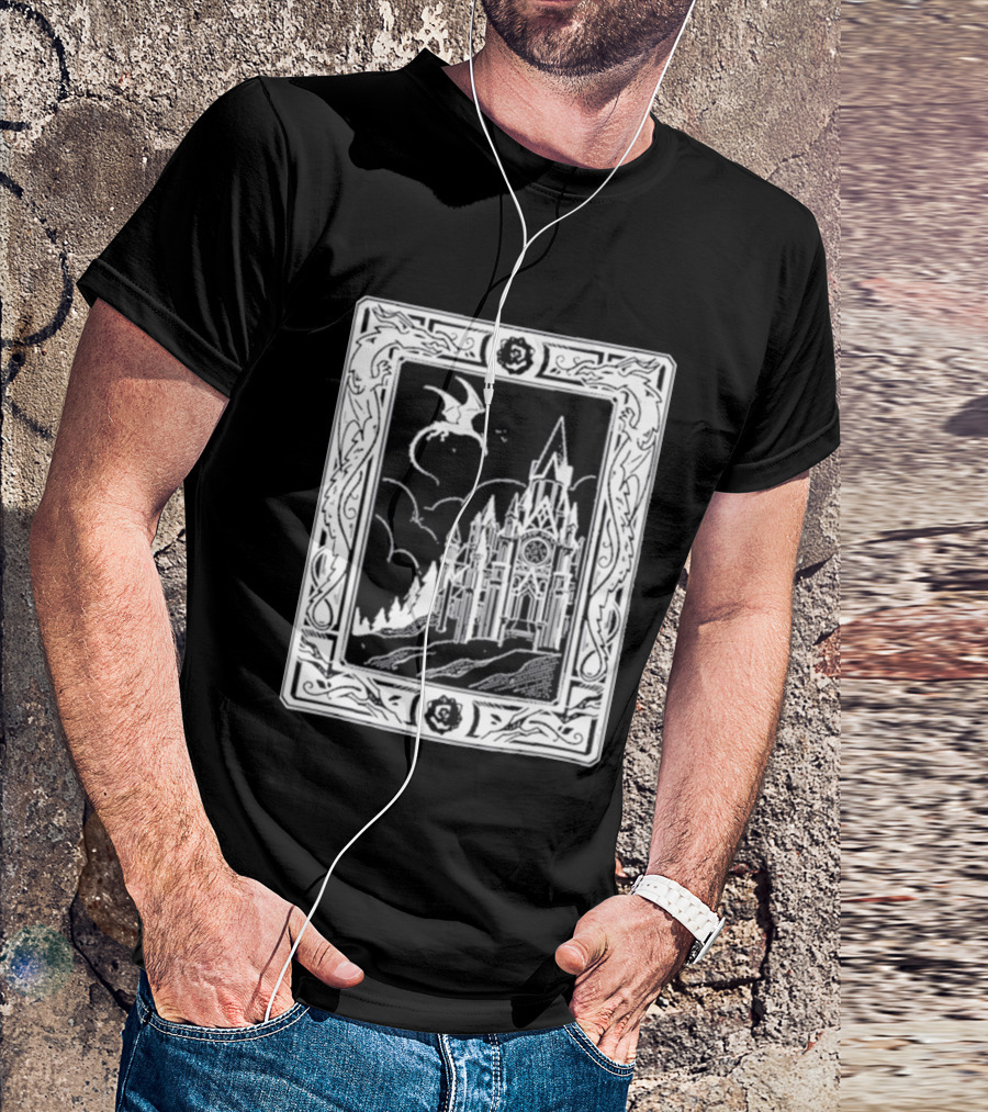 GeminiTay Castle Dragon Gothic Fantasy T-Shirt